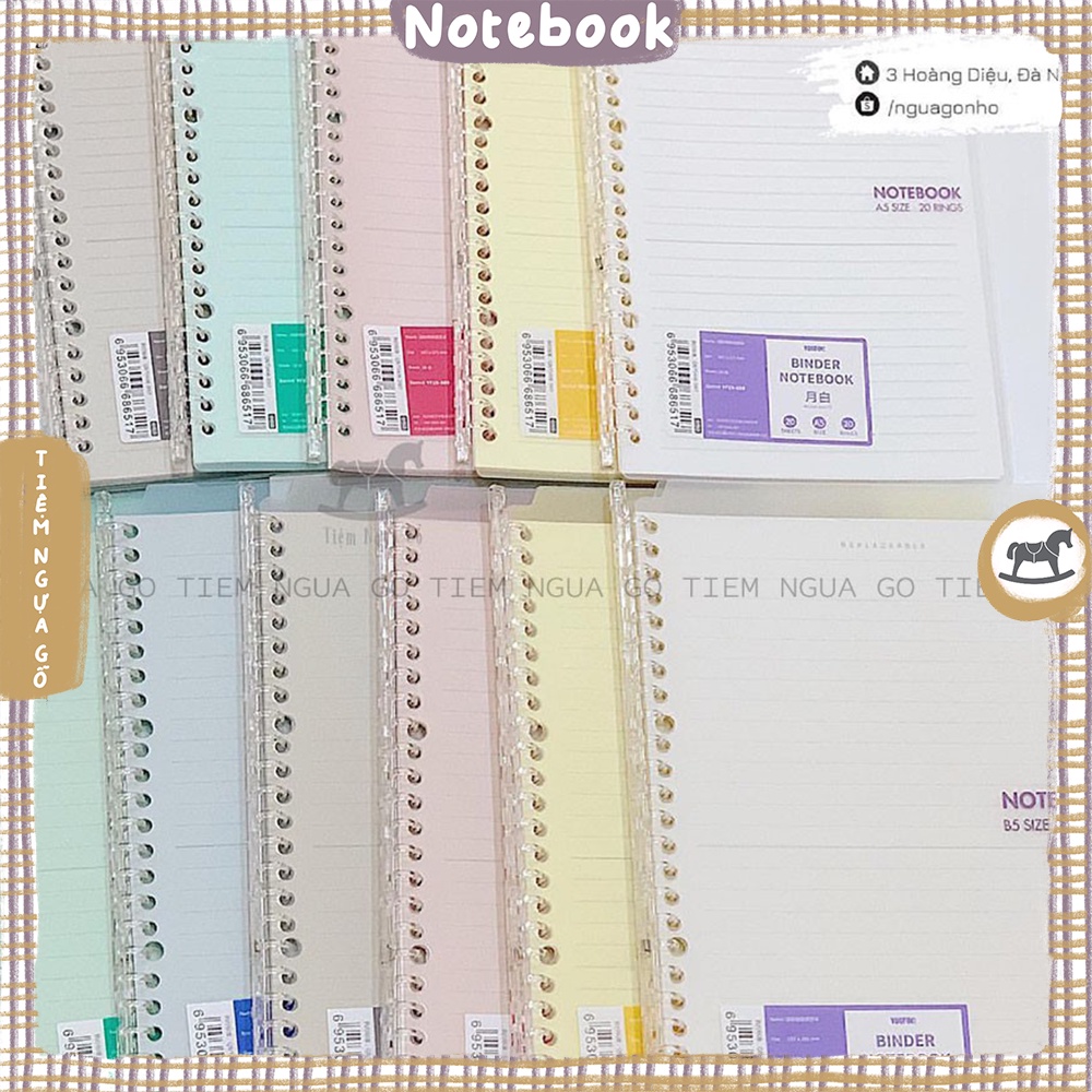 Binder Còng Nhựa Pastel Yoofun - Tiệm Ngựa Gỗ