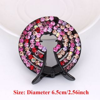 Kẹp búi tóc dạng tròn dinh đá