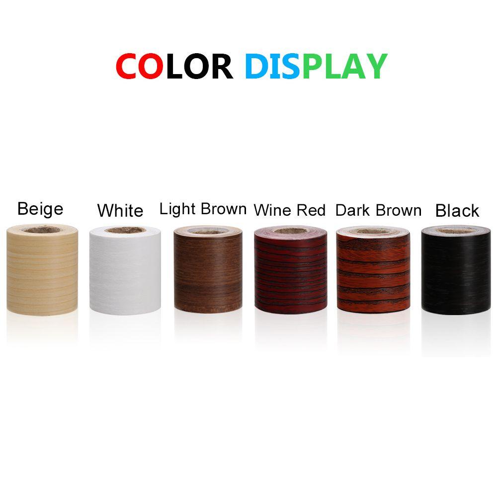 Giấy Dán Viền Tường Tự Dính Bằng PVC Vinyl Chống Thấm Nước Họa Tiết Vân Gỗ Nhiều Màu Trang Trí Phòng Khách
