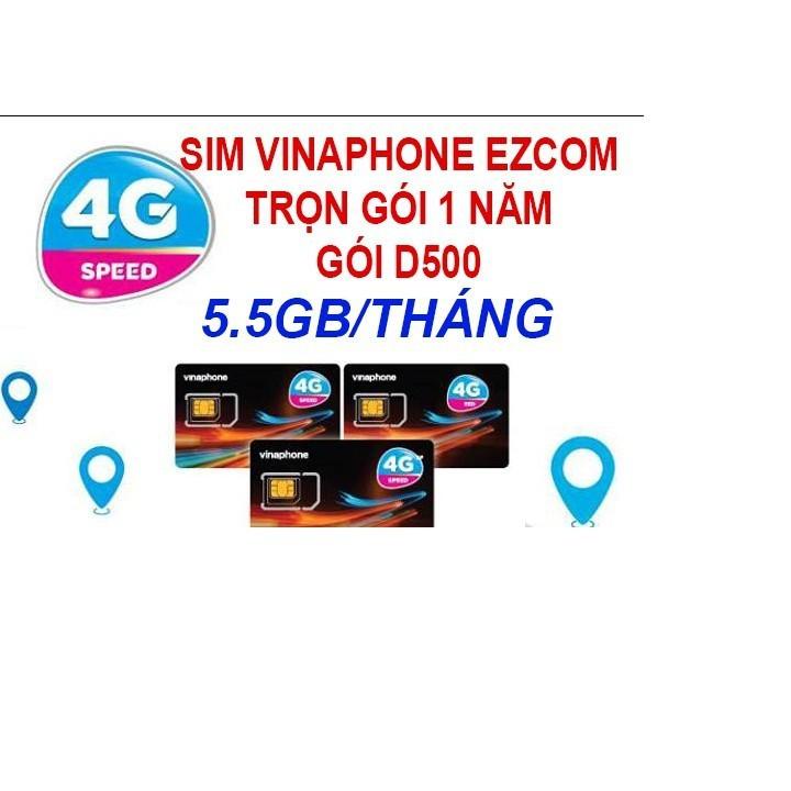 SALE SỐC_SIM VINA D500 DÙNG DATA 1 NĂM KHÔNG NẠP TIỀN, TẶNG NGAY 5.5GB/THÁNG LƯỚT WEB THẢ GA KHÔNG LO NẠP TIỀN