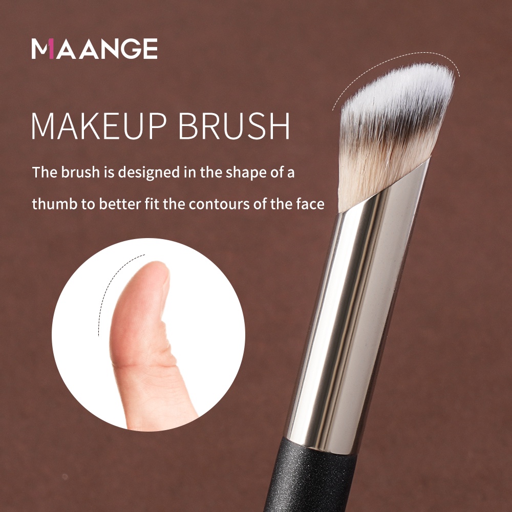 Cọ trang điểm MAGEFY với tay cầm gỗ dài 14.5cm