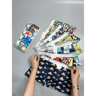 Mua 4 tặng 1 = 5 Quần Lót Nam, Quần boxer nam Thun lạnh in hình họa tiết rất độc đáo.