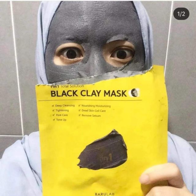 Hộp 5m MẶT NẠ ĐẤT SÉT ĐEN 7 IN 1 TOTAL SOLUTION BLACK CLAY MASK | BigBuy360 - bigbuy360.vn