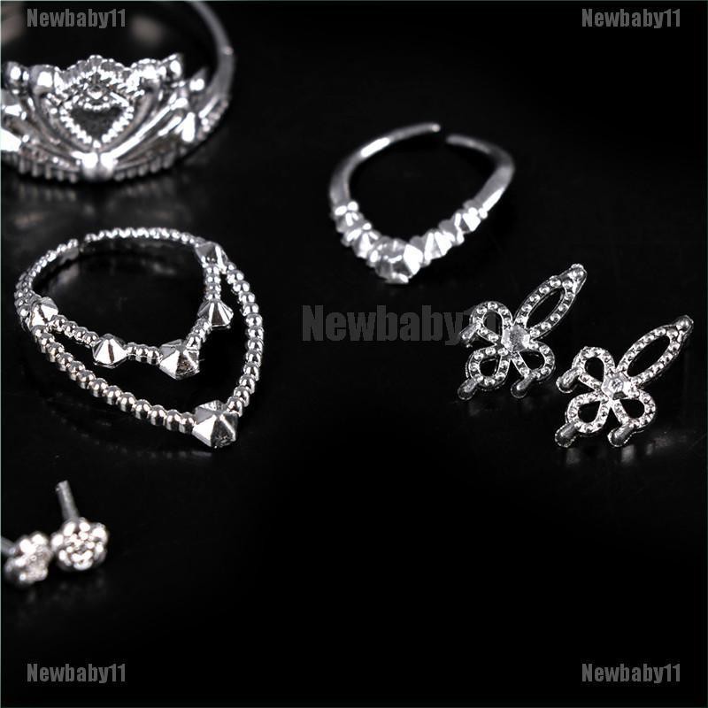 Bộ 10 Vương Miện Nhựa Màu Bạc Trang Trí Búp Bê