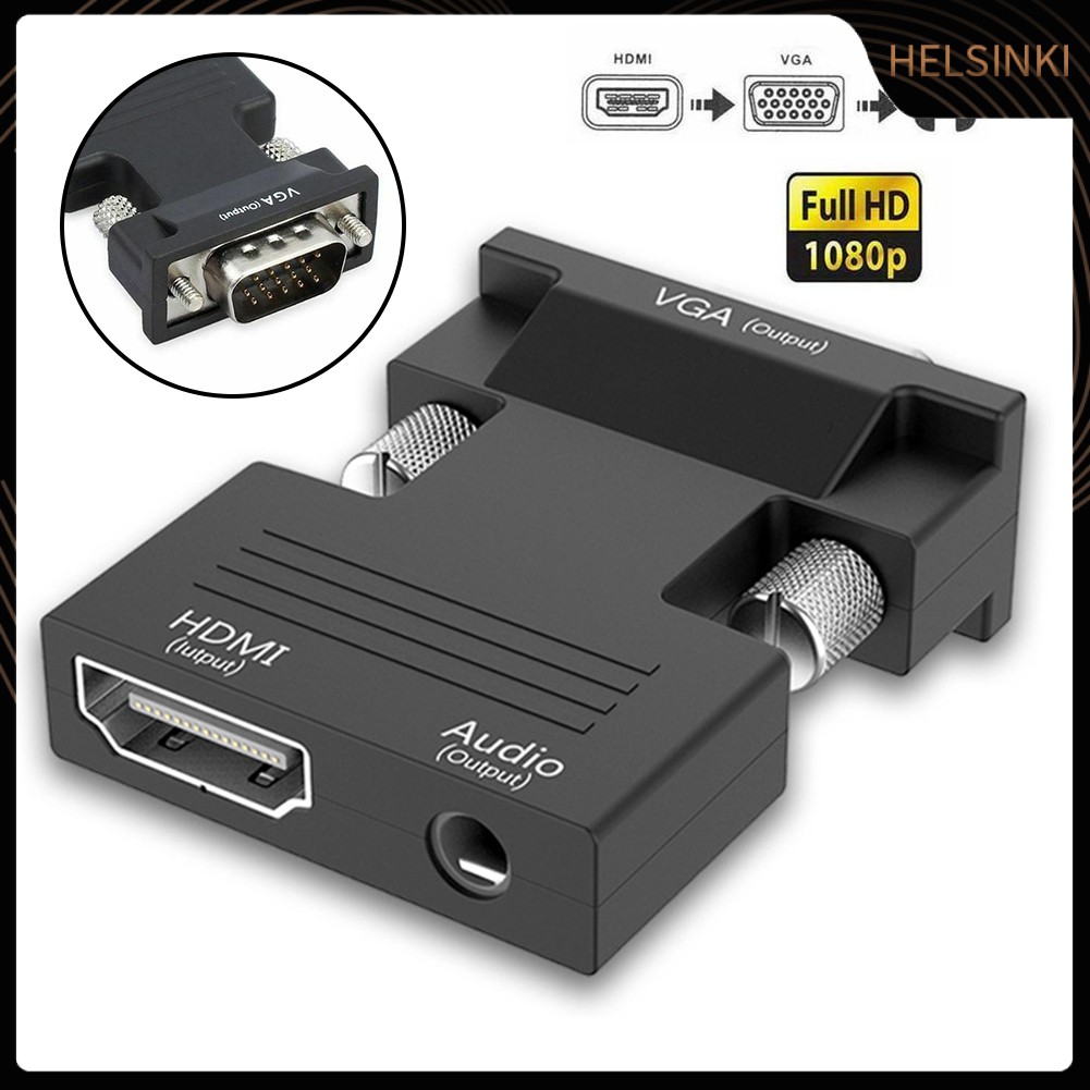 Đầu Chuyển Đổi 1080p Hdmi Cái Sang Vga Đực Với Cáp Âm Thanh Cho Pc Hdtv