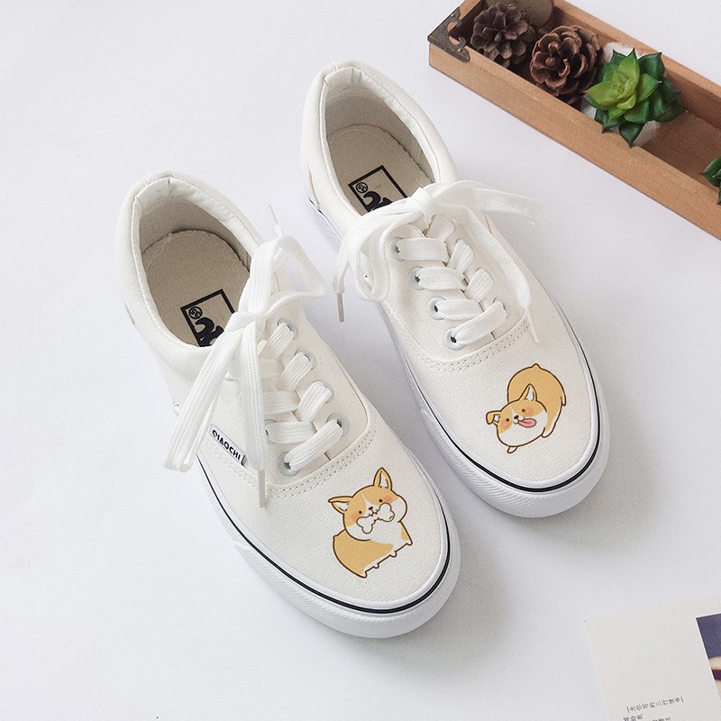 [Order] Giày trắng hình siêu siêu cute - có ảnh thật