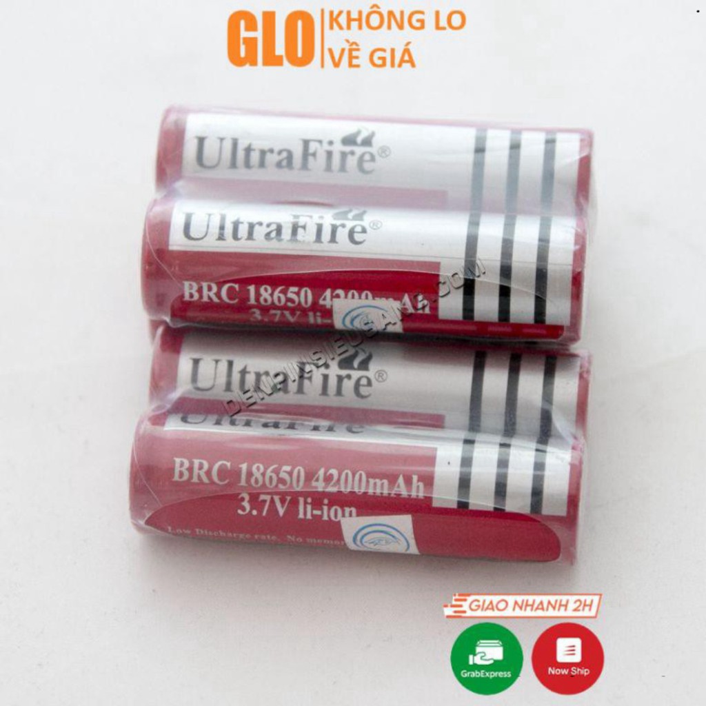 1 Viên Pin Sạc 18650 Màu Đỏ Li-Ion 3.7v UltraFire