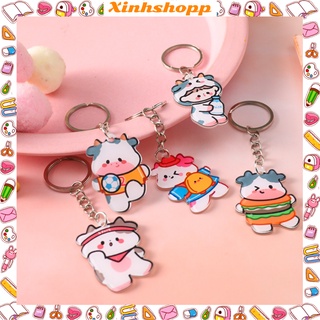 Móc khóa bò sữa cute