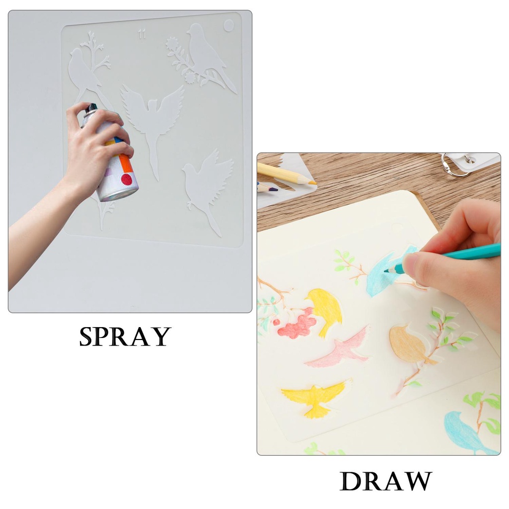 PISTA Khuôn Vẽ Hình Hoa Trang Trí Thủ Công DIY