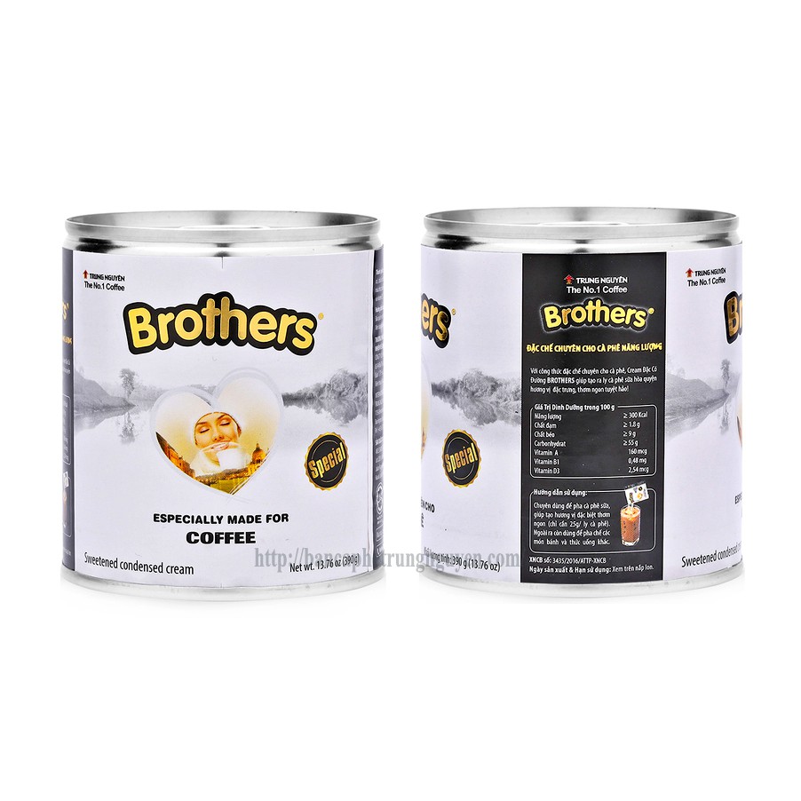 Trung Nguyên - Sữa đặc có đường Brothers 390gr