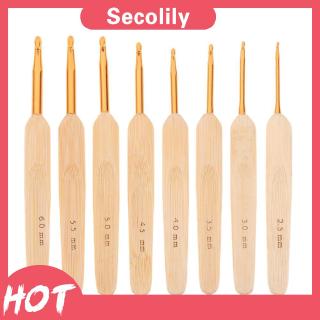 Bộ 8 cái gậy móc đan len cán gỗ độc đáo