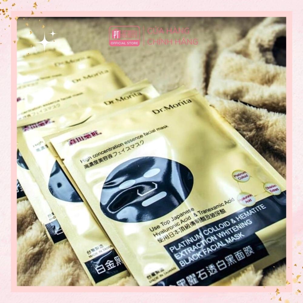 Mặt nạ dưỡng ẩm, trắng da Dr.Morita Platinum Colloid Whitening Blackhead Facial Mask Lẻ 1 Miếng