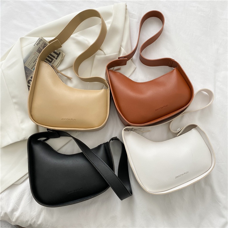 Túi Xách Đeo Vai Hình Bán Nguyệt Thiết Kế Đơn Giản Phong Cách Mới Mùa Xuân Cho Nữ 2022