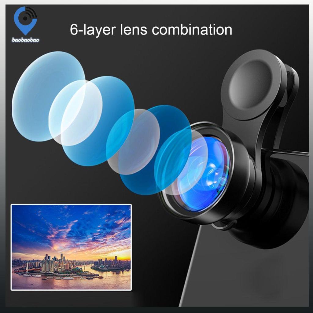 【Hàng sẵn sàng】【Cod】Camera Lens Kit 198 Fisheye Lens 120 Degrees Ultra-Wide Angle Lens Macro Lens