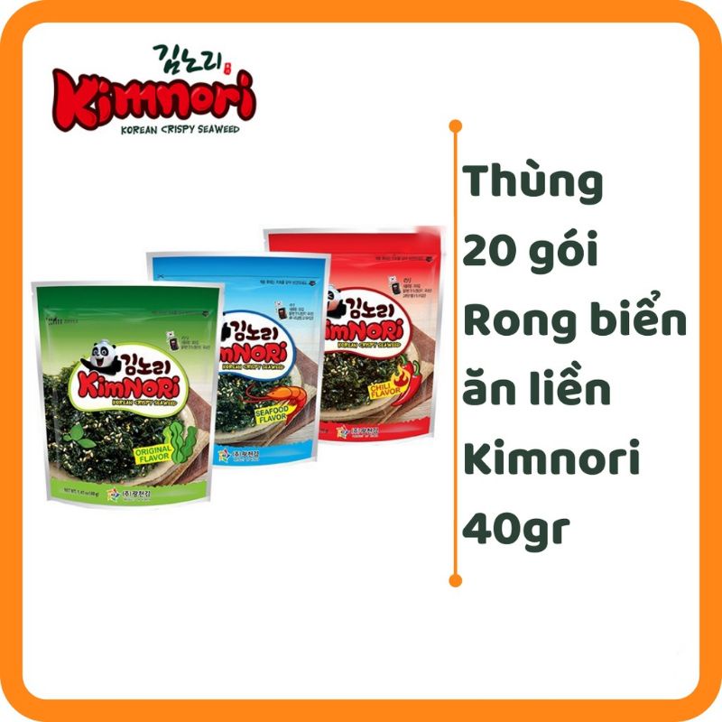 Rong biển ăn liền kimnori / Rong biển Gimjaban ( 3 vị)40g