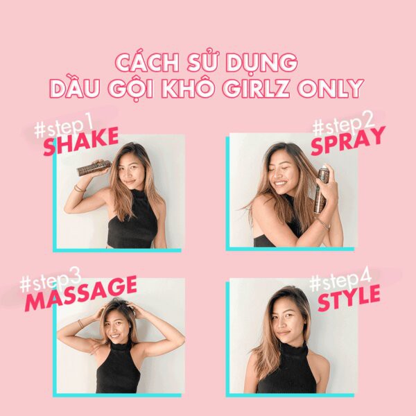 Dầu Gội Khô Girlz Only Dry Shampoo 200ml