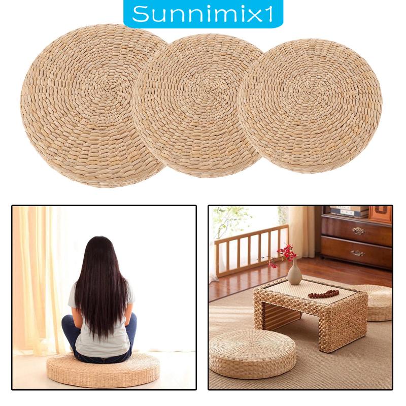 Đệm Cói Tròn Dày Lót Ghế Ngồi Thiền Định Tiện Dụng