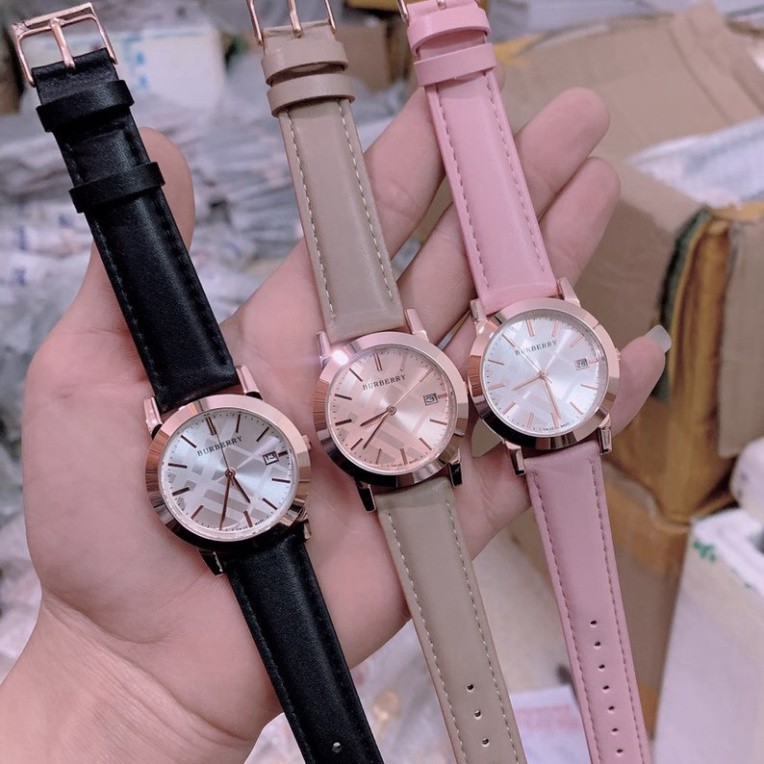 Đồng hồ nữ Burberry dây da cao cấp - Bảo hành 12 tháng
