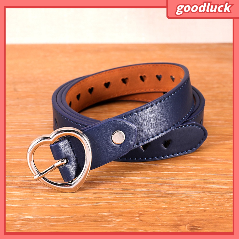 Dây nịt giả da kiểu dáng hình trái tim thời trang cho nữ
