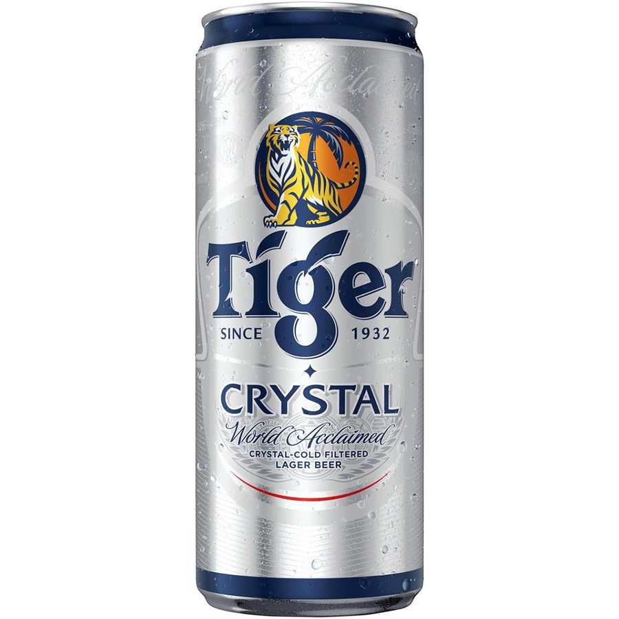 Thùng 24 lon Tiger Crystal sleek 330ml/lon - Tiger Bạc