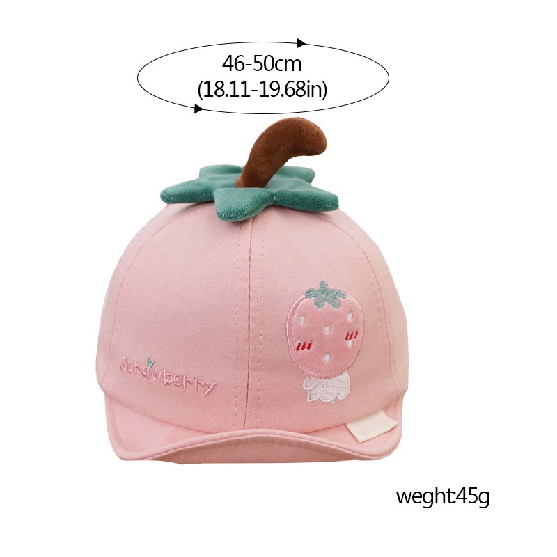 Mũ Lưỡi Trai Thêu Họa Tiết Dễ Thương Thời Trang Xuân Hè Cho Bé 6-18 Tháng Tuổi