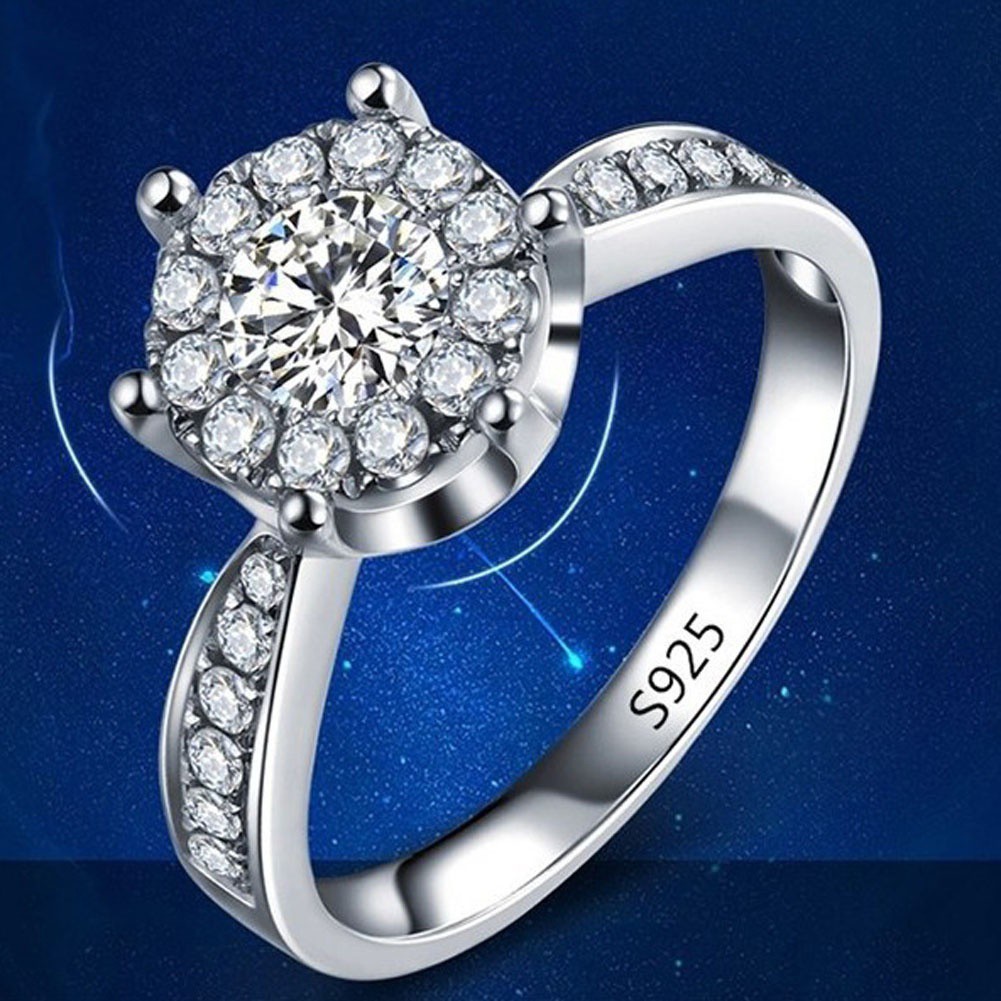 Nhẫn mạ bạc S925 đính đá thời trang nữ