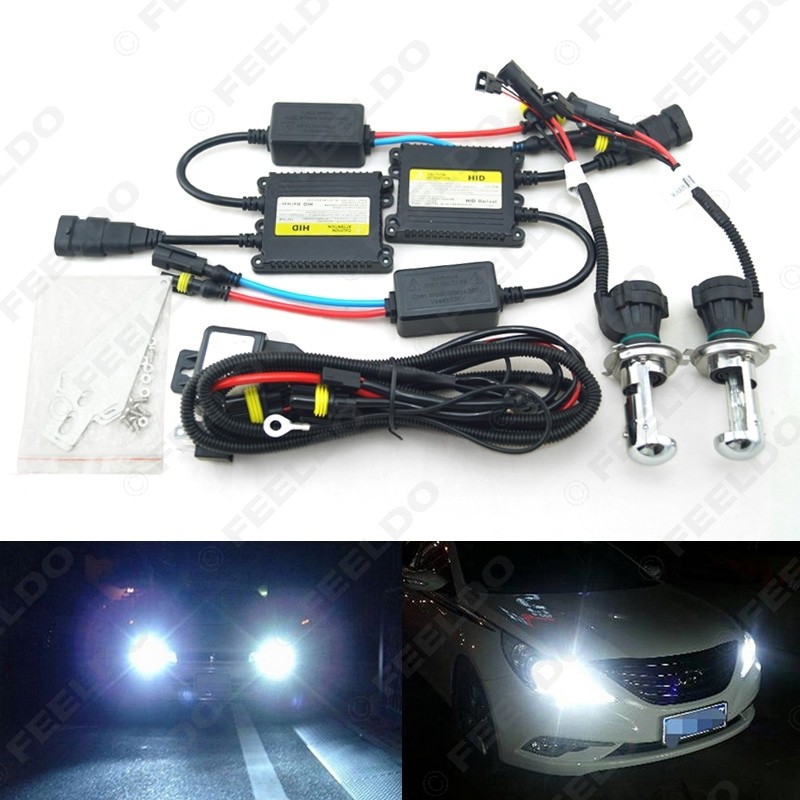 Bộ đèn xenon HID H4 pha cos xe máy và ôtô 35W 12V 4300K (sáng vàng )