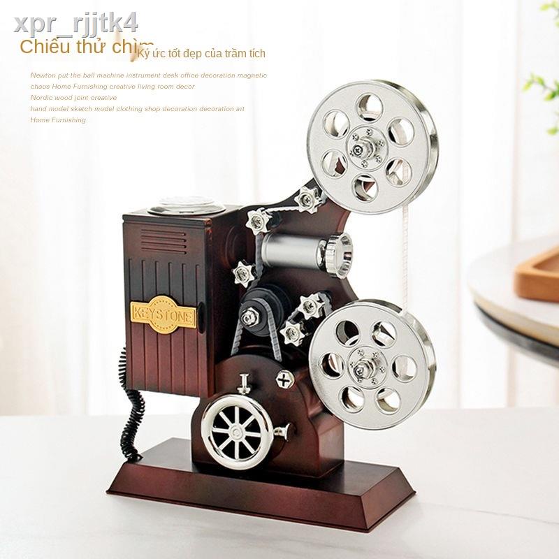 ◇ (Mới về)Đơn giản retro máy chiếu hộp âm nhạc trang trí phòng khách đồ cho món quà sinh nhật bạn trai