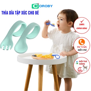 Thìa tập xúc cho bé ăn dặm bộ thìa dĩa tập ăn MISUTA