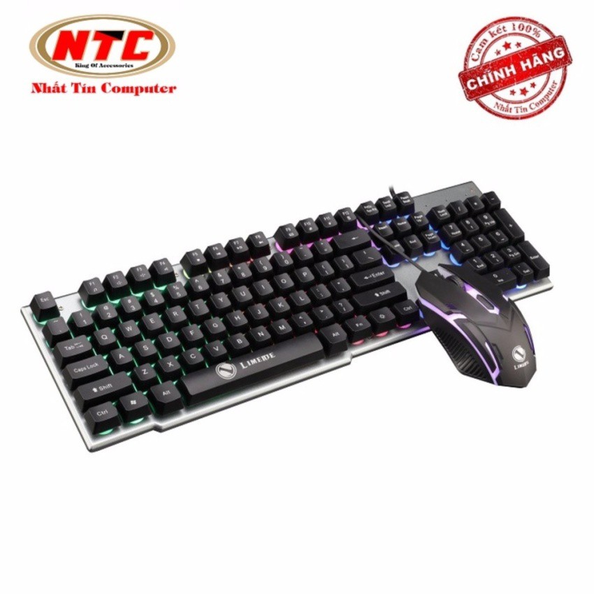 Bộ bàn phím giả cơ và chuột game LIMEIDE GTX500 Led 7 màu