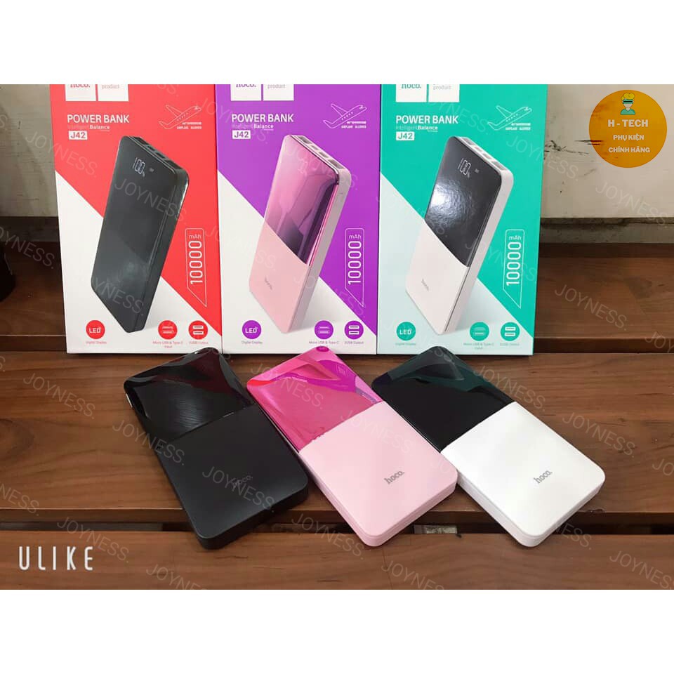 [ CHÍNH HÃNG ] Sạc Dự Phòng 2 cổng sạc in/out - Hoco. J42 High power ✔10.000mAh | Ba màu sắc tùy chọn | Bh 6 Tháng | BigBuy360 - bigbuy360.vn