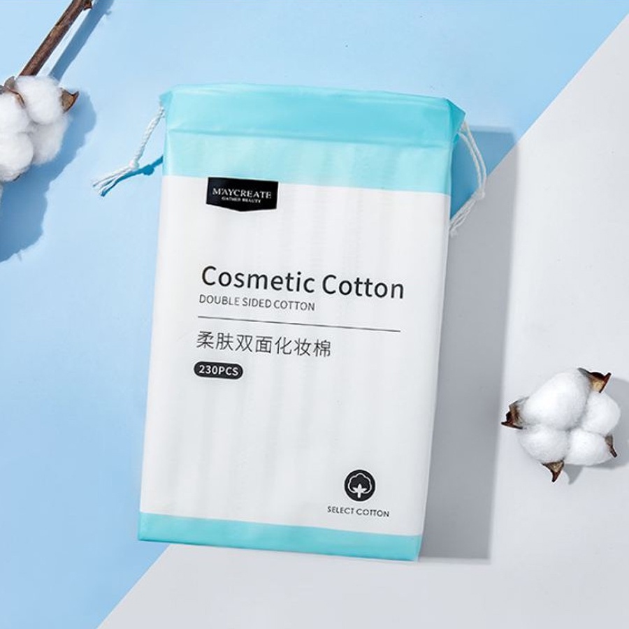 BÔNG TẨY TRANG MAYCREATE COSMETIC COTTON SOFT CLOSE SKIN 230 MIẾNG CHÍNH HÃNG - 9696
