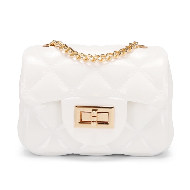 Túi xách mini silicon màu trắng cao cấp cho bé