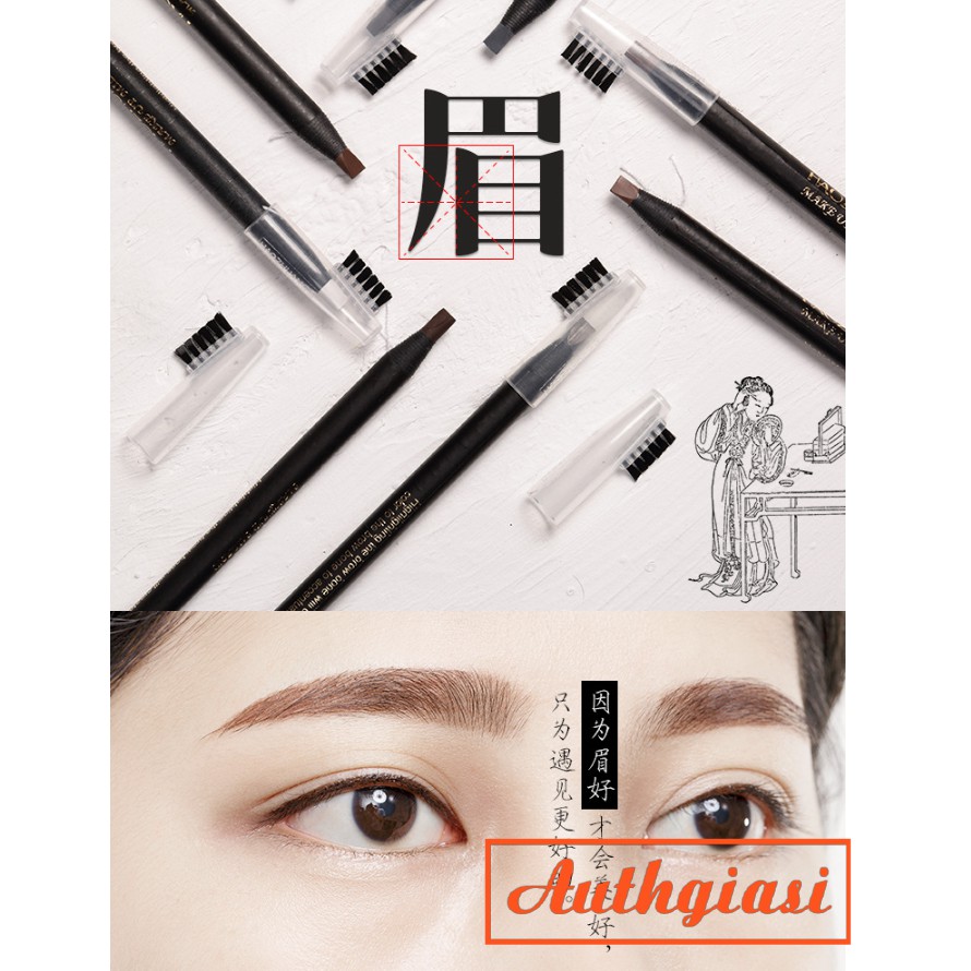 Chì xé kẻ mày cứng xịn chống nước gảy phẩy sợi Haozhuang Make Up Milano Eyebrow Pencil | BigBuy360 - bigbuy360.vn