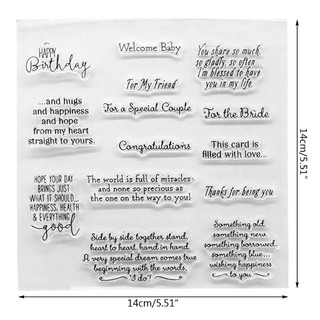 Con dấu silicon trong suốt trang trí sổ album/sổ lưu niệm tiện dụng