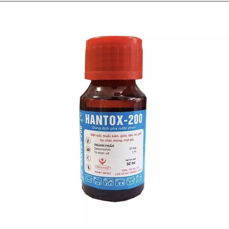 Hantox 200 50ml xịt môi trường diệ.t muỗi, ve, rận, kiến, gián, mạt an toàn hiệu quả