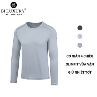  Áo thun nam dài tay giữ nhiệt thời trang Biluxury ATOB00 trơn nhiều màu