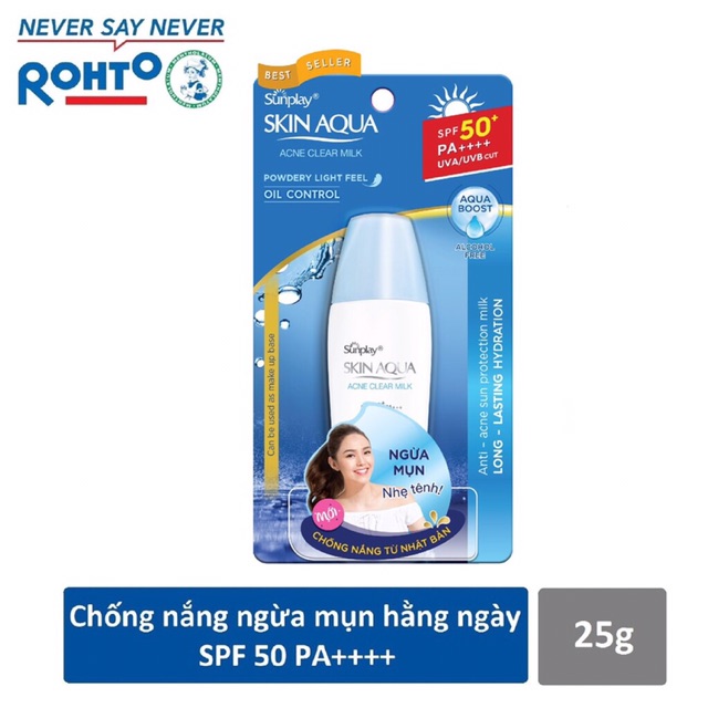 Bộ sản phẩm 4 món ngừa mụn và chống nắng toàn diện Sunplay - Acnes