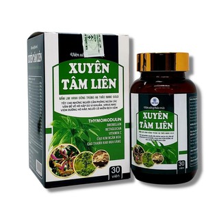Xuyên Tâm Liên [CHÍNH HÃNG]: Viên uống Thảo Mộc Nấm Linh Xanh, Đông Trùng Hạ Thảo Nano Gold (Hộp 30 viên)