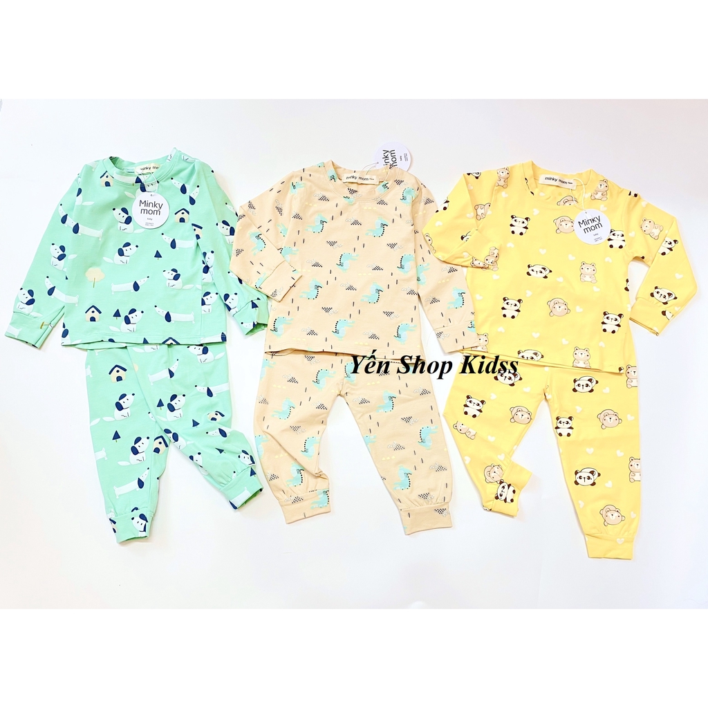 Bộ Cotton 100% Minky Mom   In Toàn Thân Họa Tiết Cầu Vồng- Gấu Trúc Dễ Thương Cho Bé (Sz từ 7-19kg) (SP001255 )