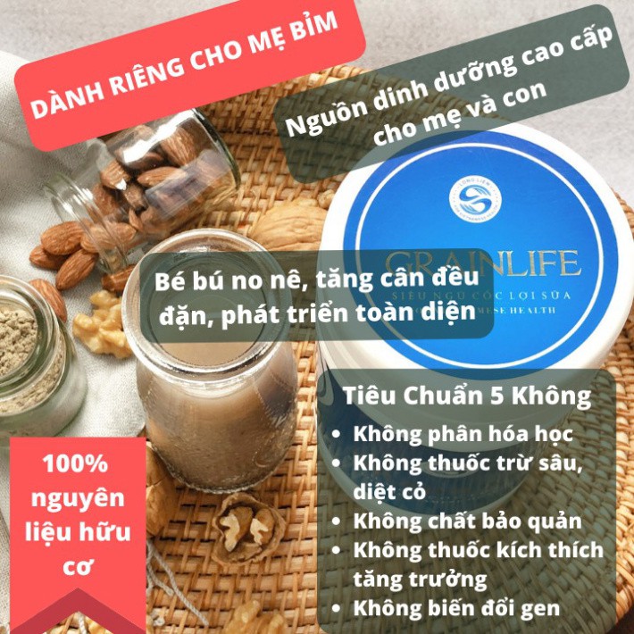 NGŨ CỐC LỢI SỮA LONG LIÊN - NGŨ CỐC LỢI SỮA GRAINLIFE 500g. SỮA VỀ NHIỀU GIÀU DINH DƯỠNG BÉ TĂNG CÂN ĐỀU ĐẶN