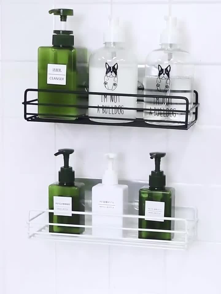 Kệ sắt dán tường hình chữ nhật đựng đồ nhà tắm, nhà bếp sang trọng, hiện đại – 01335 Buôn rẻ | BigBuy360 - bigbuy360.vn