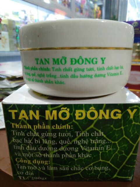 Kem tan mỡ đông y