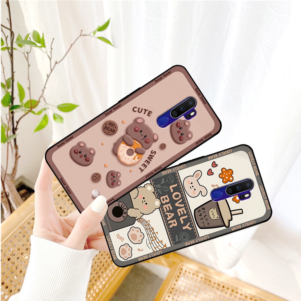 Ốp lưng Oppo A5 2020 / Oppo A9 2020 in hình gấu bear dễ thương, bền đẹp