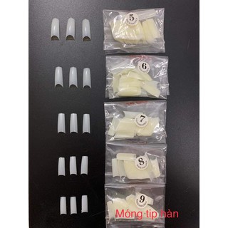 Móng Tip Hàn, móng nối đắp gel  (túi 500 móng)