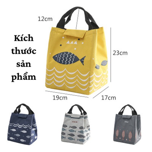 [Freeship] Túi đựng hộp cơm 🎁 Túi giữ nhiệt đựng hộp cơm văn phòng cao cấp giá rẻ hình cá giữ nhiệt tốt | BigBuy360 - bigbuy360.vn