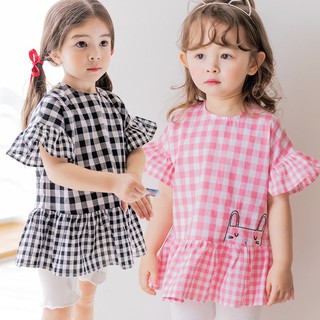 Áo váy Bebezoo kẻ caro xuất Hàn