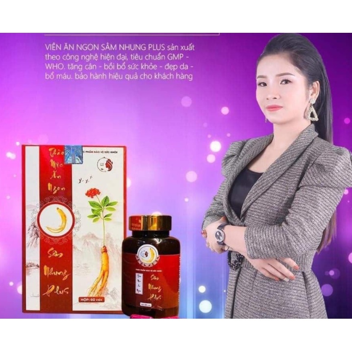 Thảo mộc ăn ngon Sâm Nhung Plus hộp 60 viên
