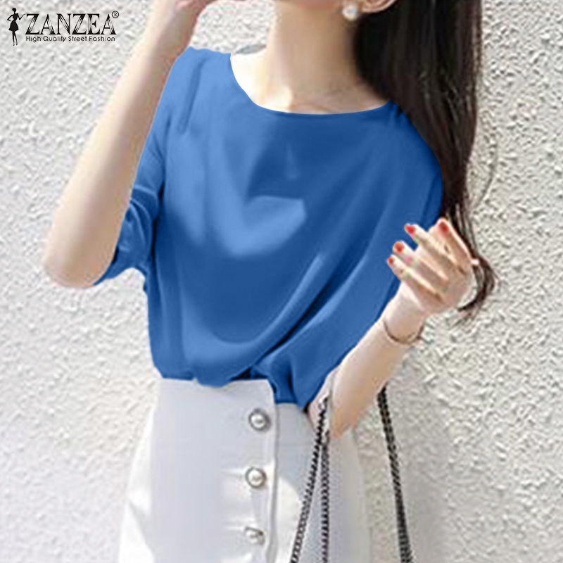 Zanzea Áo Voan Tay Ngắn Thời Trang Dành Cho Nữ