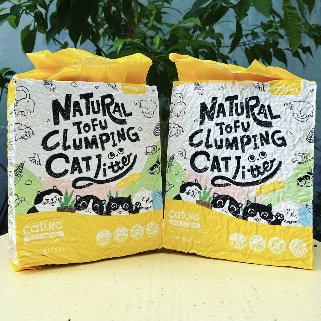 Cát Vệ Sinh Cho Mèo Đậu Nành Hữu Cơ Cature Natural Tofu Clumping Cat Litter 6L(2.4kg)